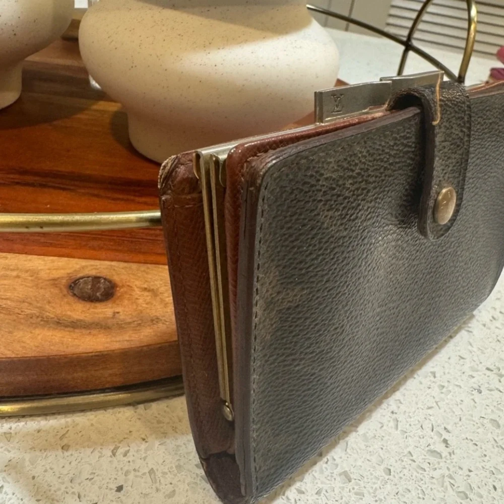 Louis Vuitton Brown Monogram Vintage Wallet Kiss lock SD0050 - Picture 3 of 7